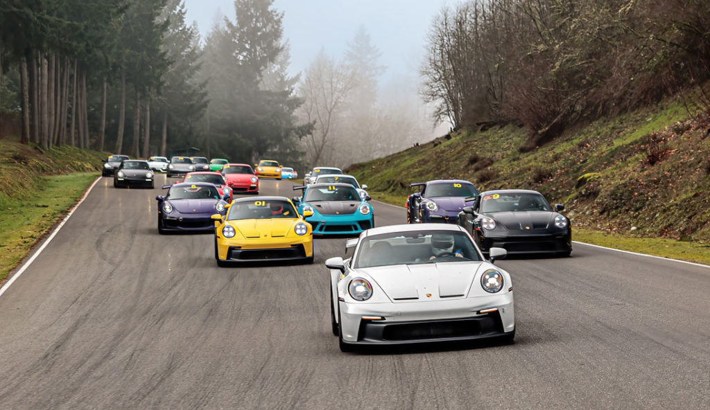 Cars on open lapping day, Pacific Raceways