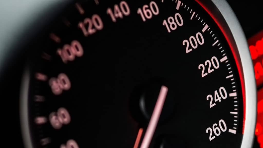 speedometer represents buying a track car that's too fast