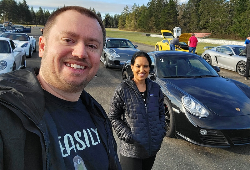 Bogdan and Sheetal Berg with Porsche
