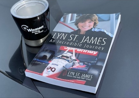 tumbler and book for women in motorsport day at ProFormance