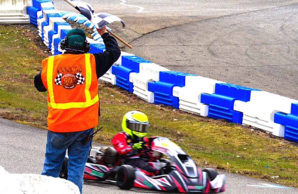 Checkered flag waves as Asad nikadambaef wins kart racing competition