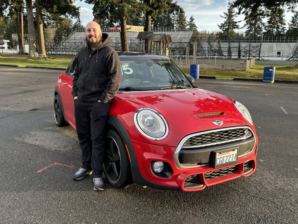 Coopers Garage founder Brady Cooper with his mini cooper