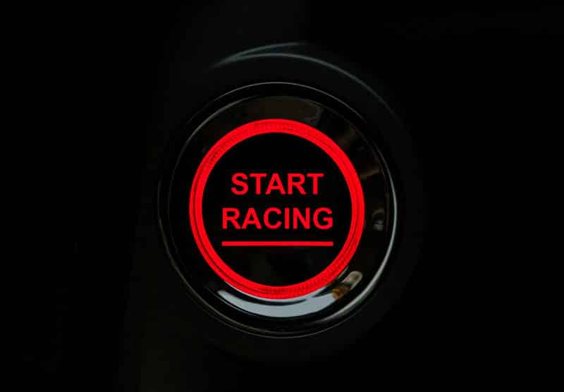 dashboard button saying "Start Racing"