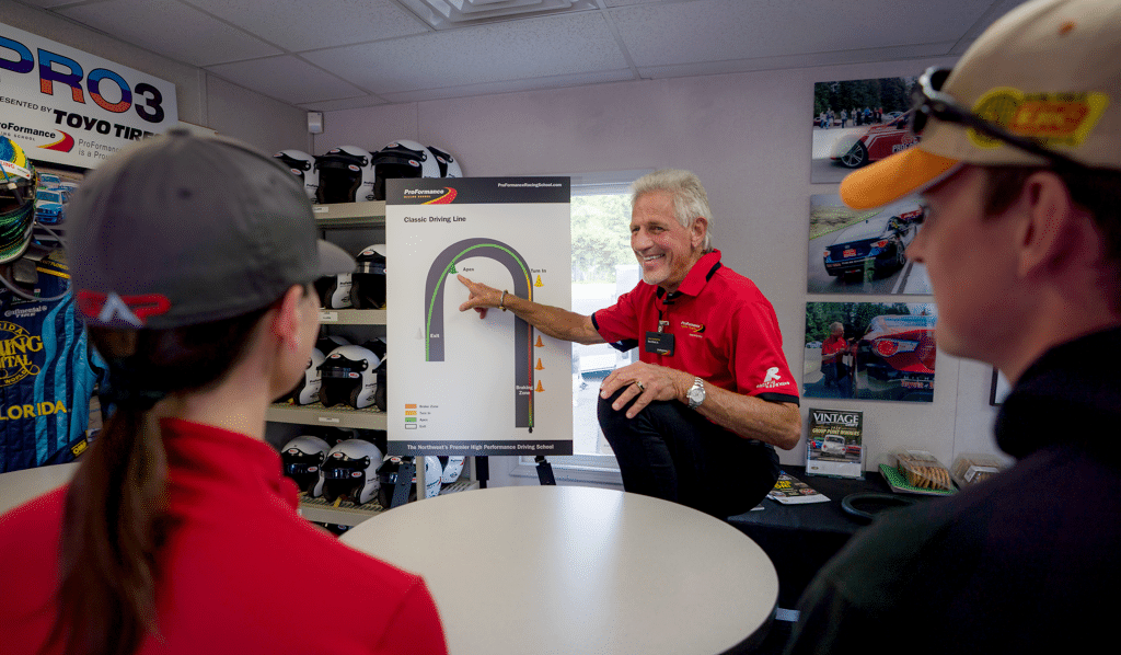 Don explaining street survival skills to young drivers