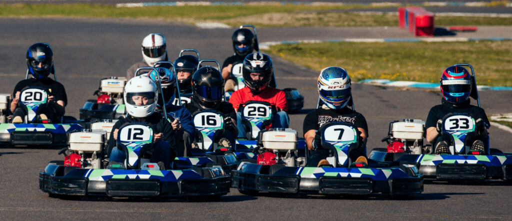 karts racing at 2022 Seattle Children's kart challenge